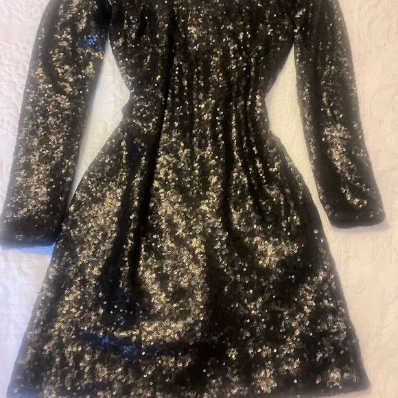 Dress the Population Black Sequin Long Sleeve Dress - Picture 7 of 10